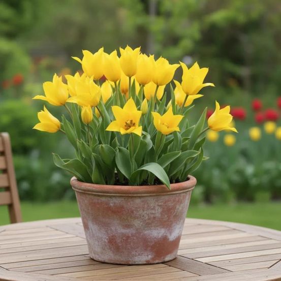Bulbe de tulipe fleur de lis la perla sachet de 8 bulbes