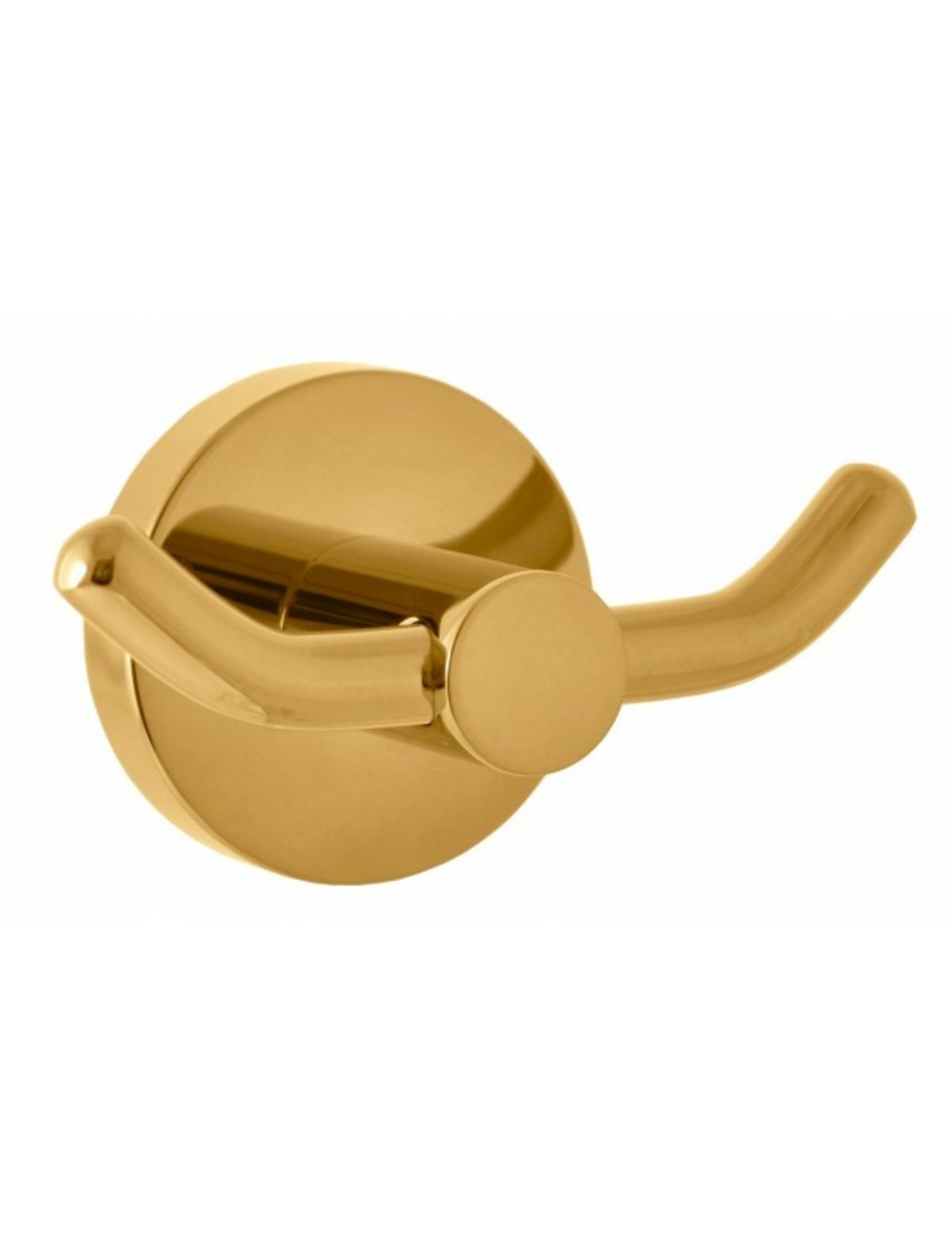 Lot de 2 patères à crochet double colorado en laiton doré brossé 9,2x 5,3x5 cm