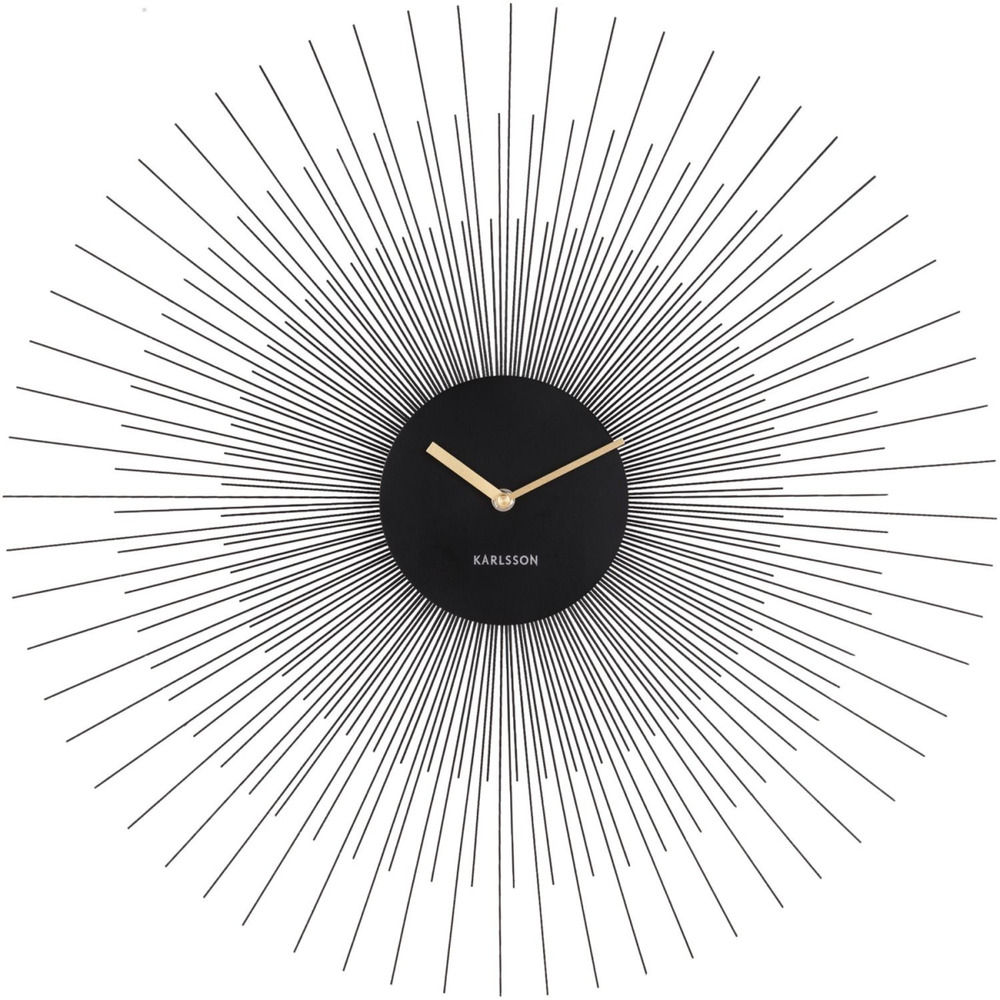 Horloge en métal peony 60 cm noir