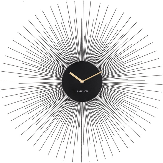 Horloge en métal peony 60 cm noir