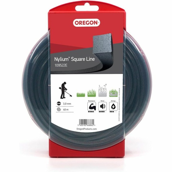 Fil débroussailleuse carré nylium noir ø3.0mm/40m oregon 109522e