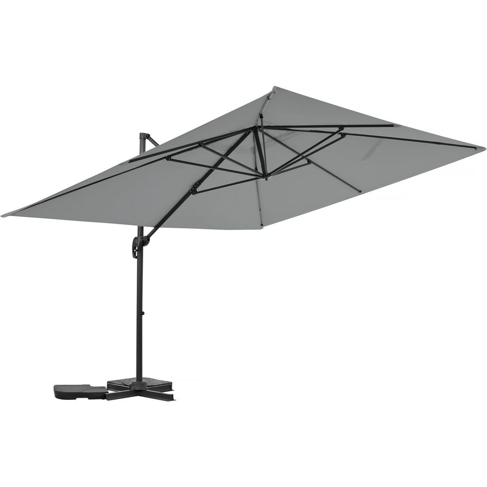 Parasol jardin déporté en aluminium 