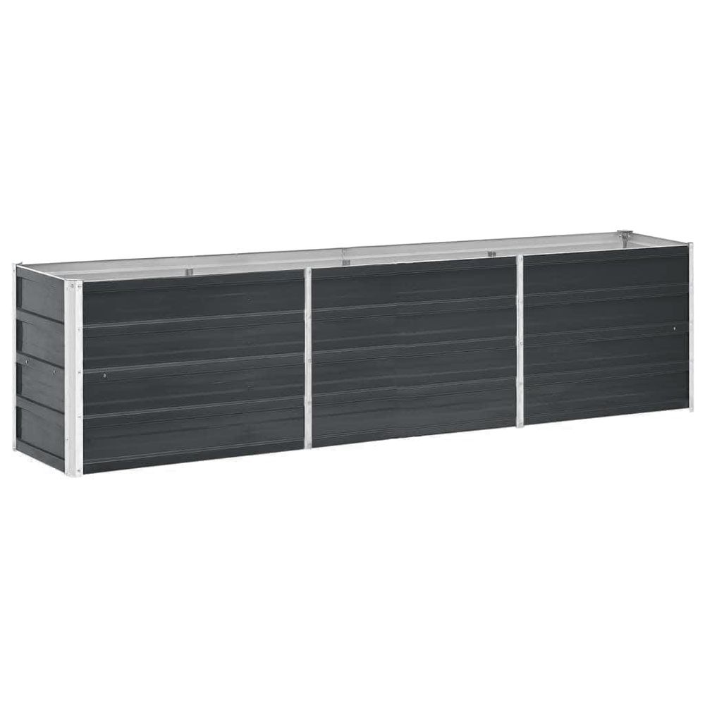 Lit surélevé de jardin acier galvanisé 240x40x45 cm anthracite