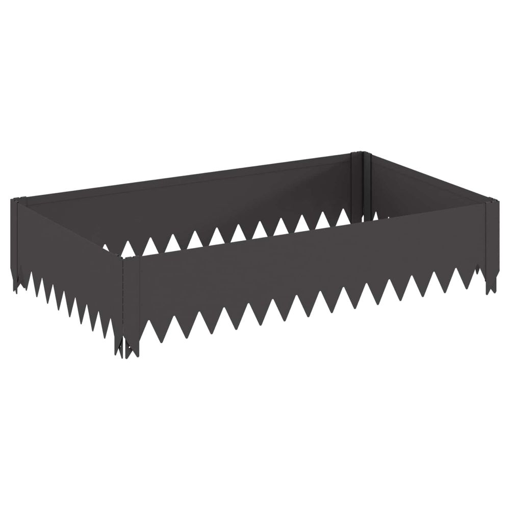 Bordure de pelouse 100 x 60 x 20 cm acier noir