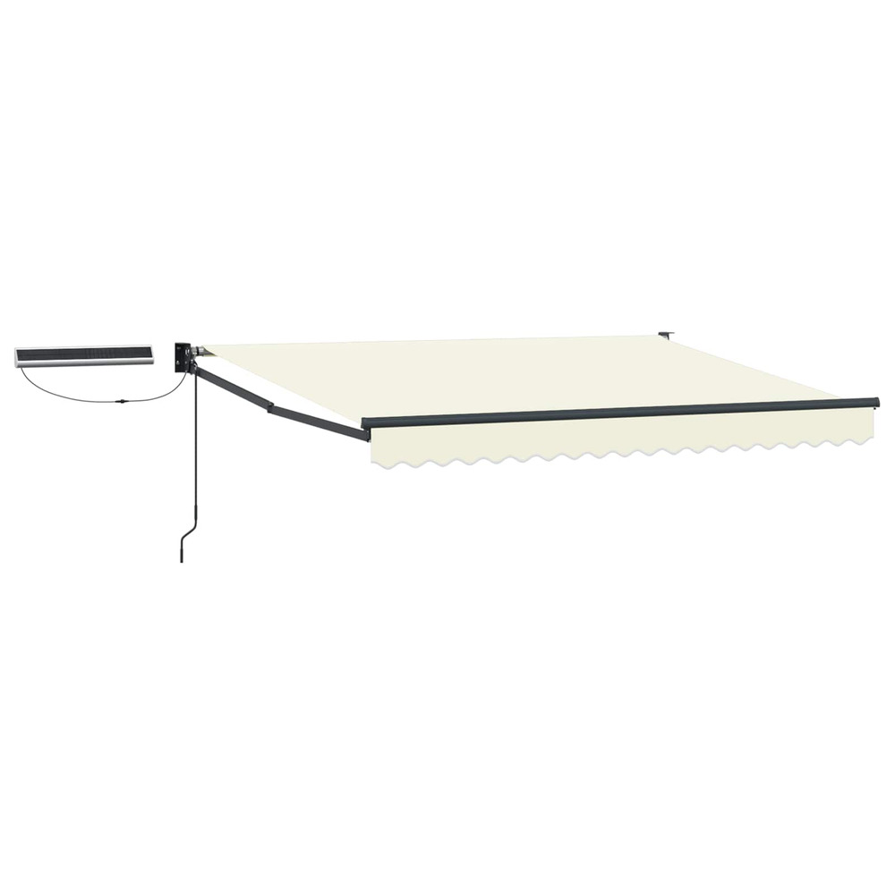 Auvent rétractable électrique crème et anthracite 3 x 2 m