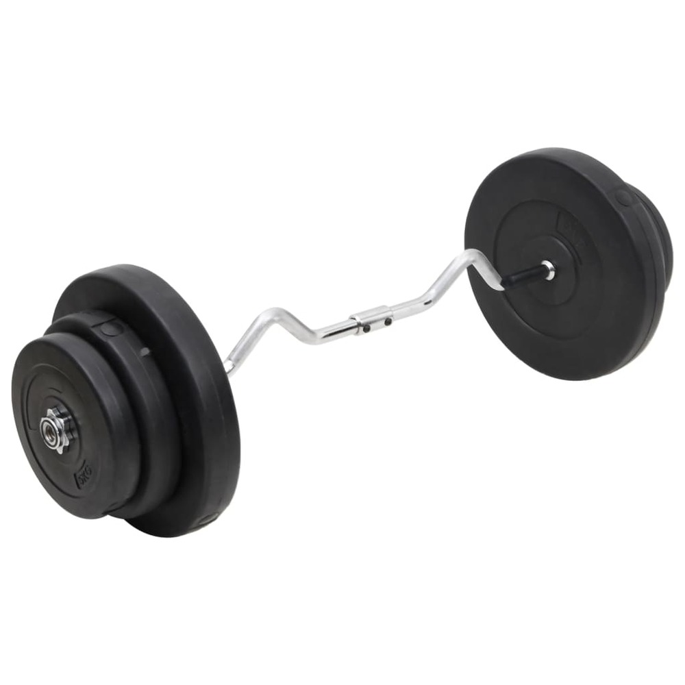 FHE - Barre d'haltères ondulée avec plaques 90 kg - YOSOO - DX3824 - Cdiscount Sport