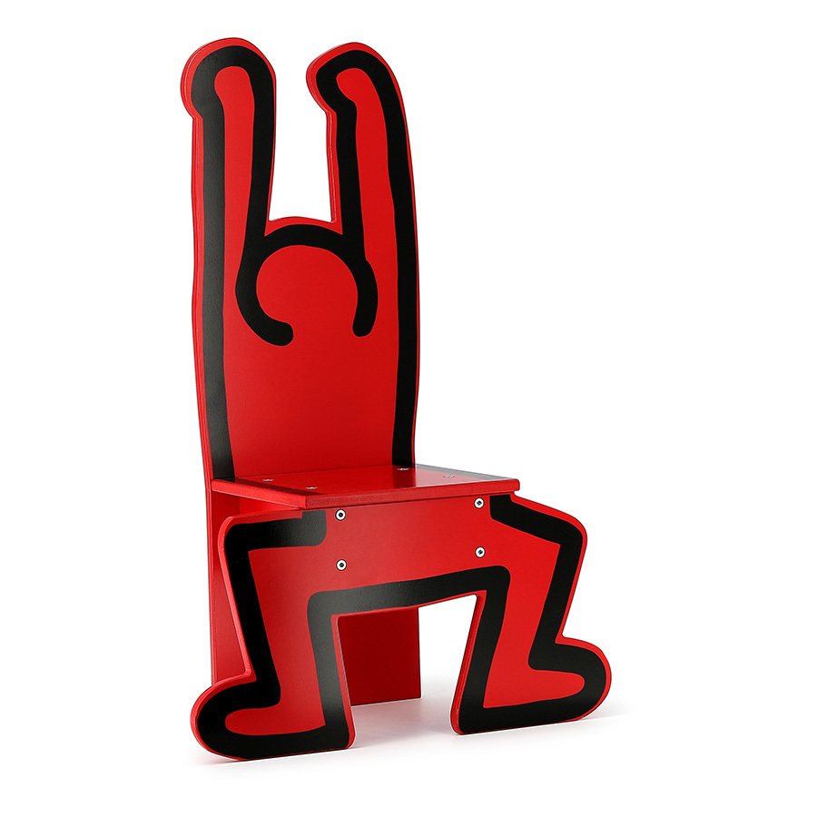 Chaise keith haring rouge