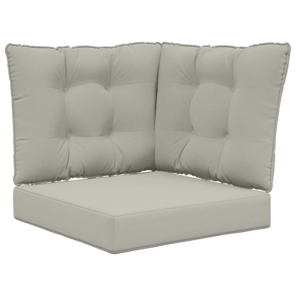 Coussin de canapé d'extérieur polyester gris 50,5 x 50,5 cm