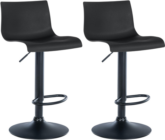 Lot de 2 tabourets de bar en plastique branford