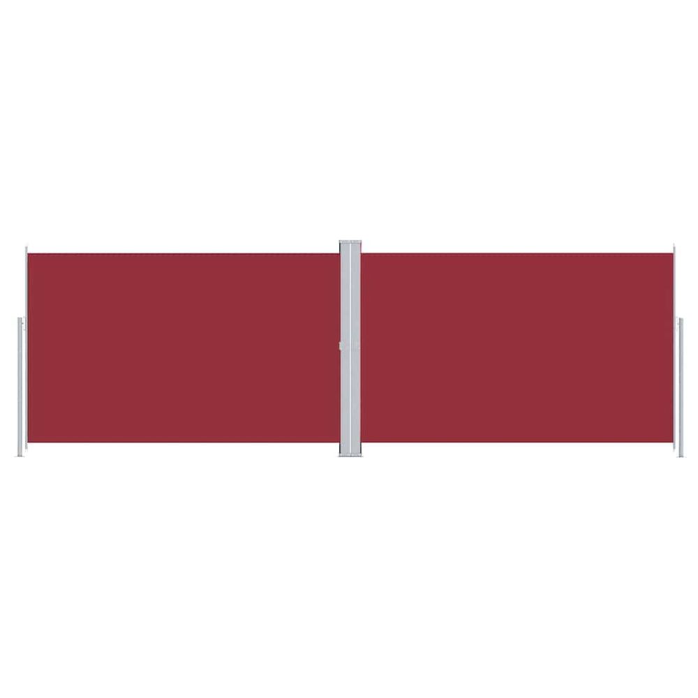 Auvent latéral rétractable rouge 220x600 cm