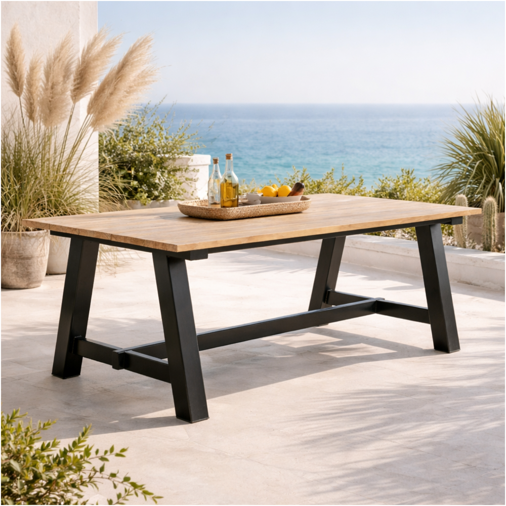 Table de jardin en teck 200 cm paulo