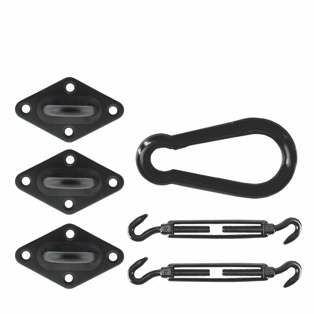 Attaches de tissu d’ombrage triangulaire noir