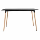 Senja - table rectangulaire 120 x 70 cm - 6 personnes - raffinée et moderne - noire