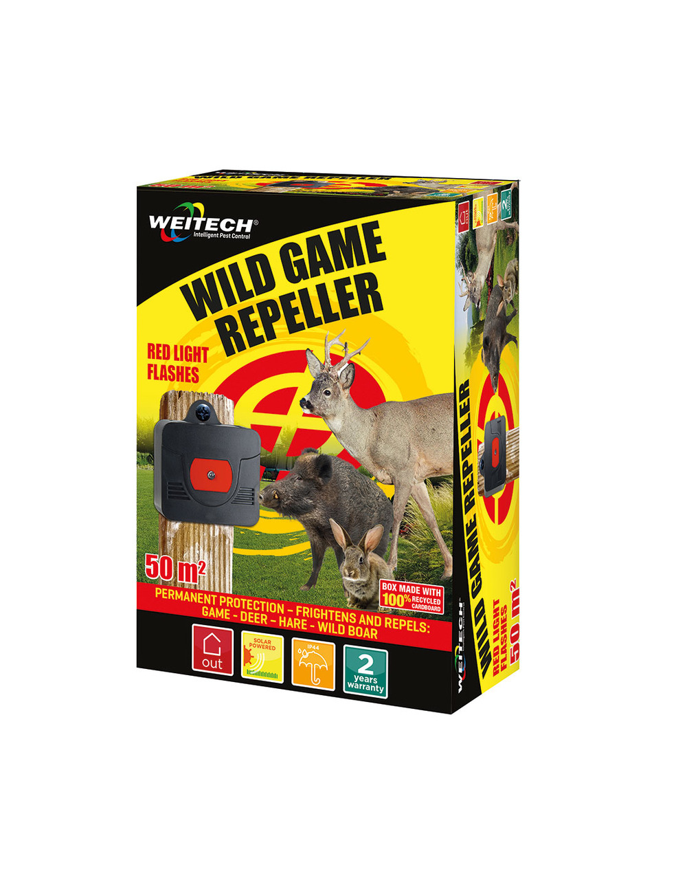 Répulsif lumineux spécial pour sangliers, cerfs et lièvres weitech