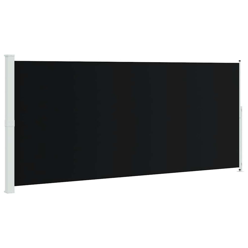 Auvent latéral rétractable de patio 220x514 cm noir