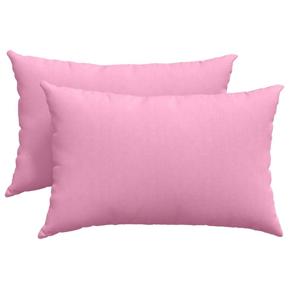 Coussins de canapé 2 pc tissu rose 60 x 40 cm