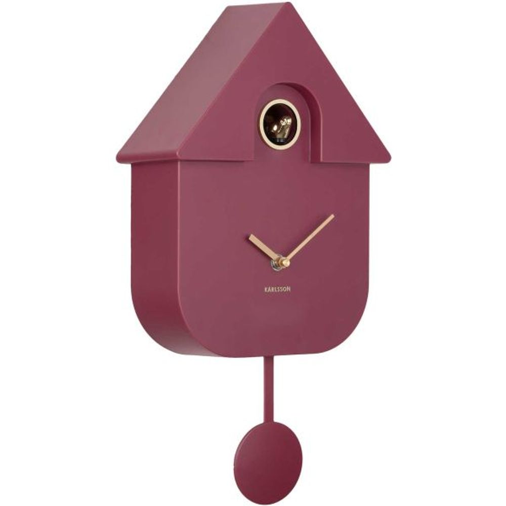 Horloge murale en abs modern cuckoo oro mauve