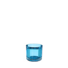 Bougeoir décoratif kenny cristal bleu ø9x8cm