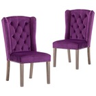 Chaises de salle à manger 2 pcs violet velours