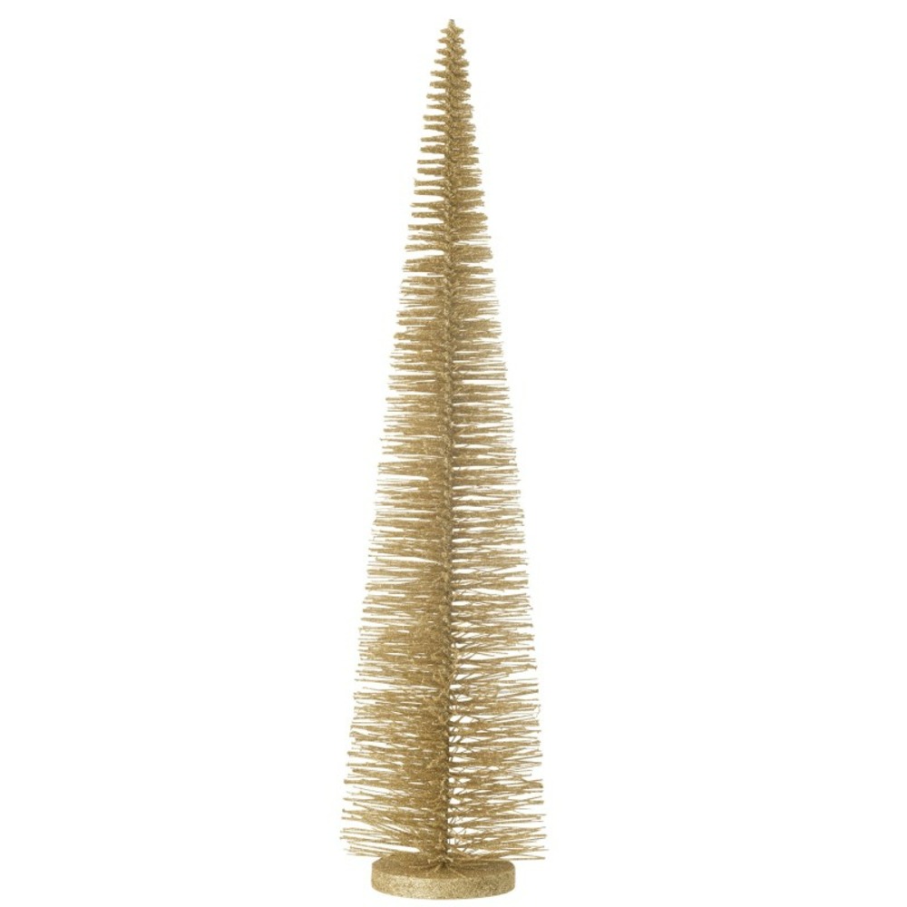 Sapin de noël artificiel en plastique doré 15x15x61 cm h61