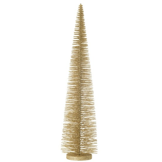 Sapin de noël artificiel en plastique doré 15x15x61 cm h61