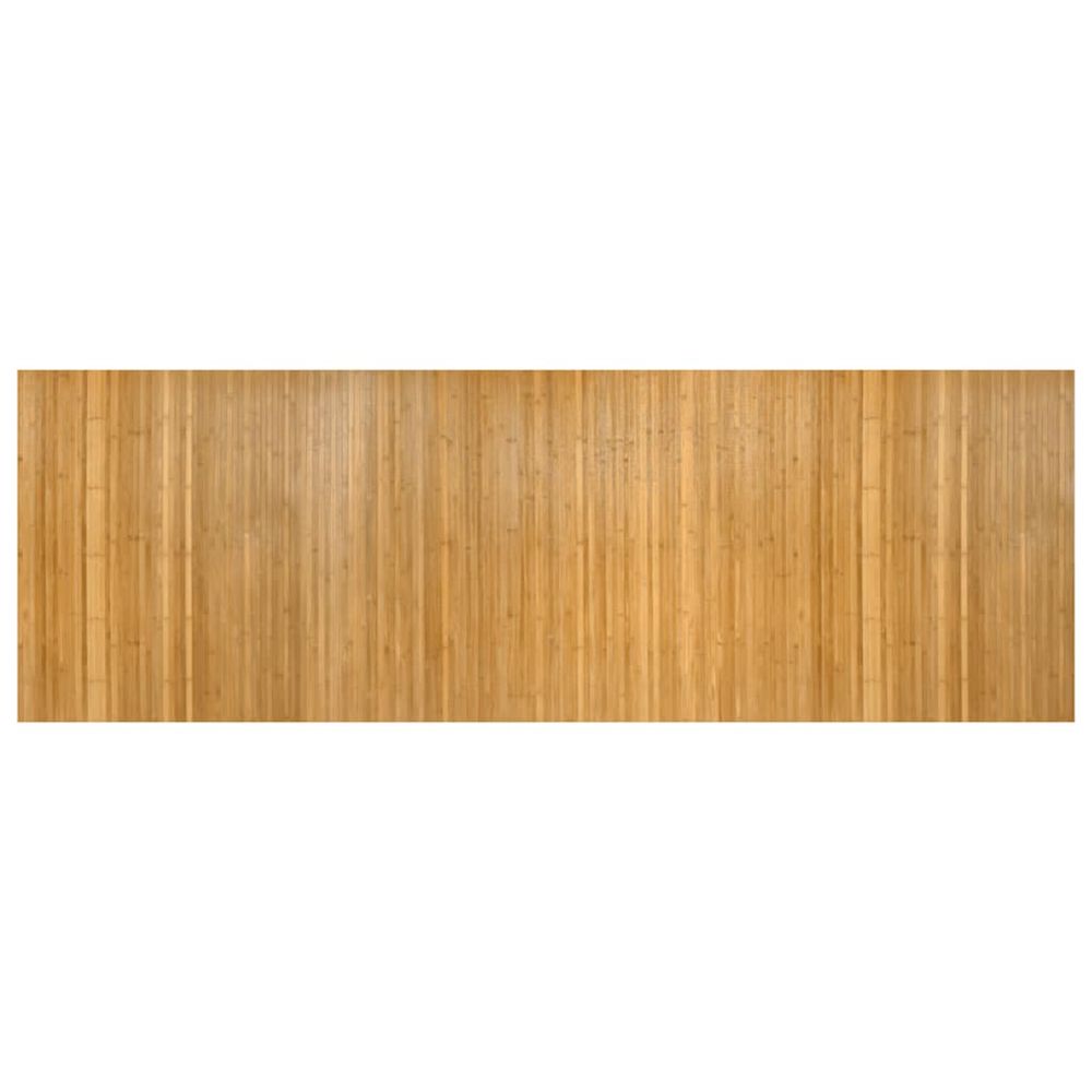 Tapis rectangulaire naturel 100x300 cm bambou