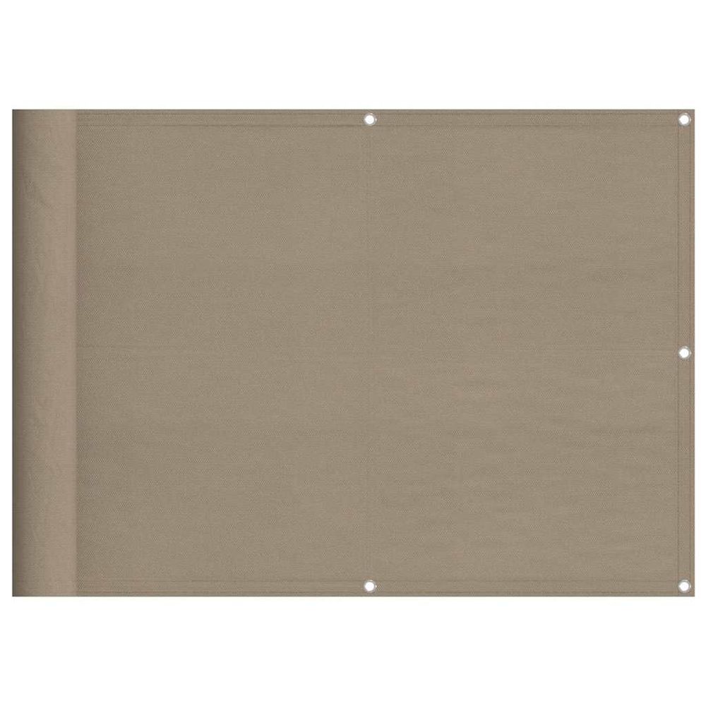 Écran de balcon taupe 75x700 cm 100% polyester oxford