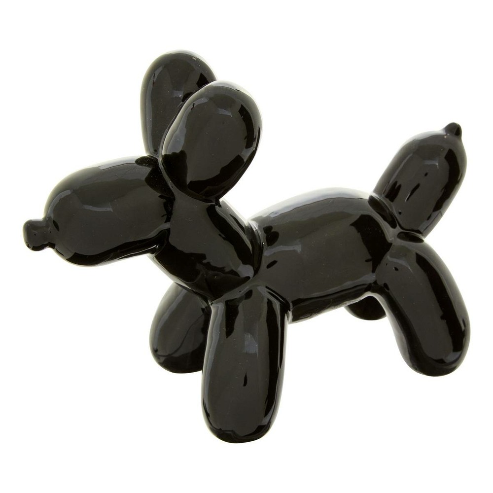 Statuette déco theo chien pop art h13.5cm noir