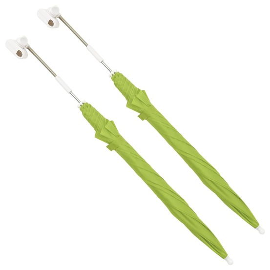 Parasols de chaise de camping 2 pcs vert 105 cm