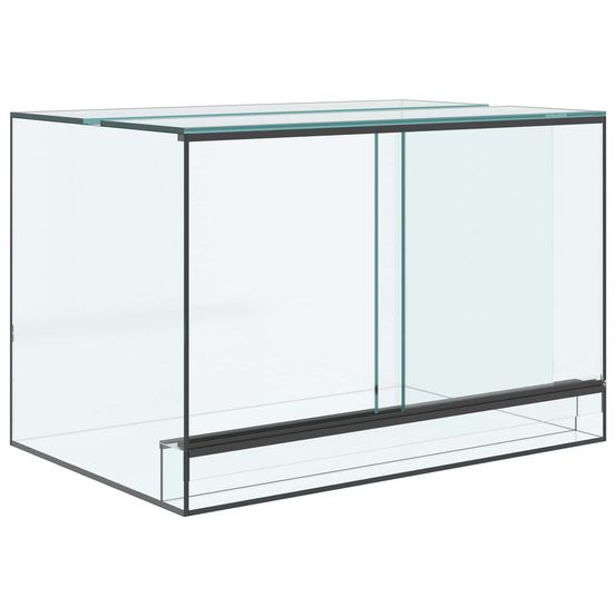 Terrarium avec stockage transparent 60 x 40 x 40 cm verre