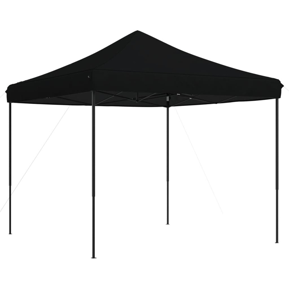 Tente de réception pliable escamotable noir 292x292x315 cm