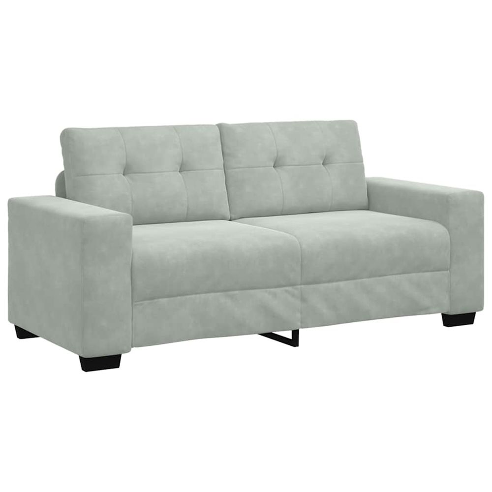 Canapé causeuse gris clair 180x77x82 cm velours