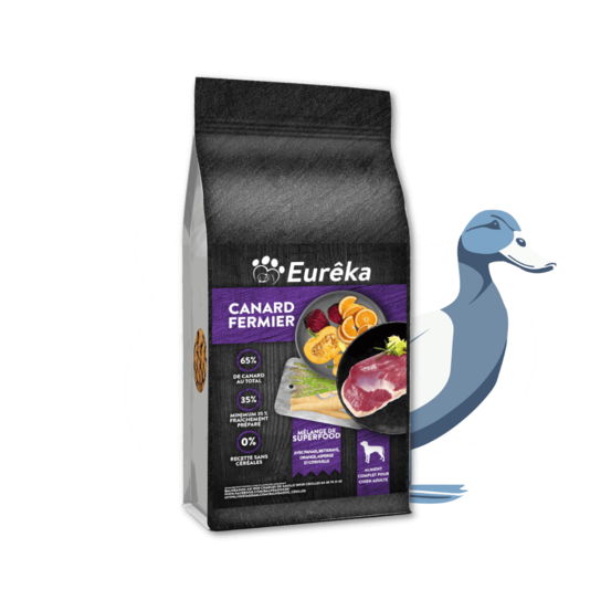 Croquettes chien adulte holistic sans céréales - canard fermier - 2 kg