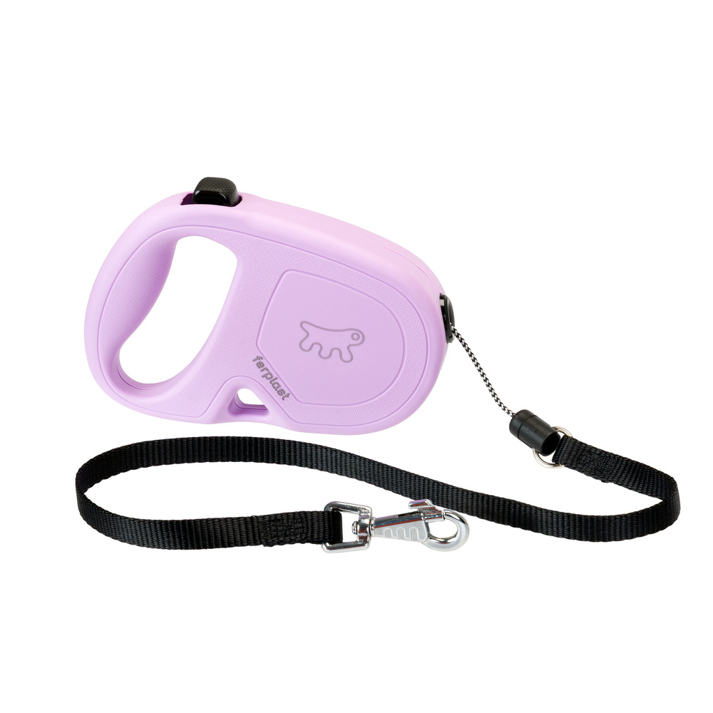 Ferplast laisse chien enrouleur flippy one, laisse pour petits chiens jusqu'à 12 kg. Cordon extensible max 4,5 m. Bouton unique