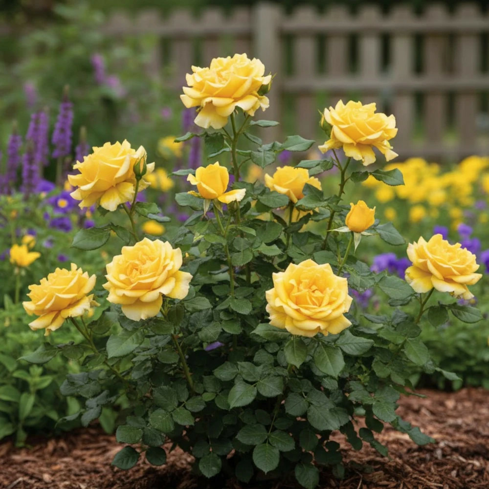 Rosier arbustif bernard hinault® 'crobourg' pot de 3l - 20/40 cm