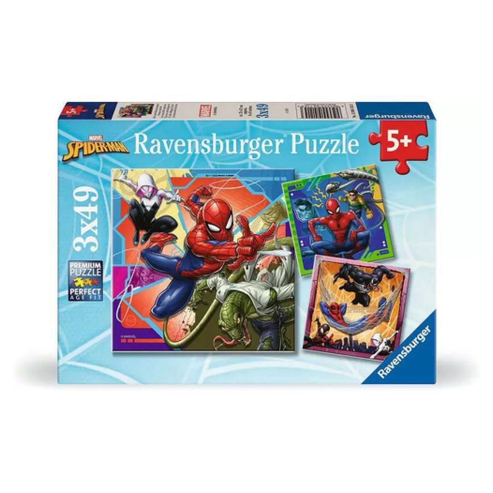 Coffret de puzzles marvel spider-man 3x49 pièces avec posters