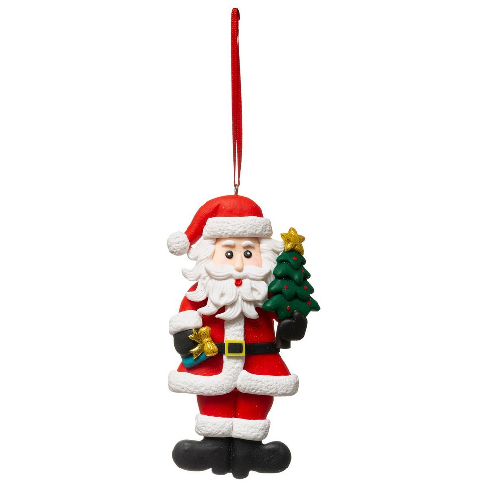 Sujet de noël père noël bonhomme de neige 2 assortiments 13 cm