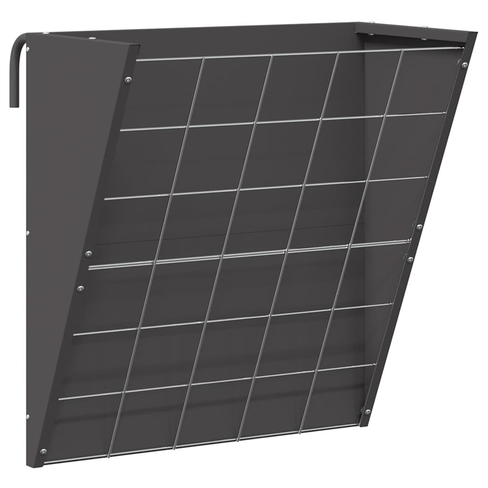 Râtelier à foin suspendu noir 61 x 33 x 66 cm