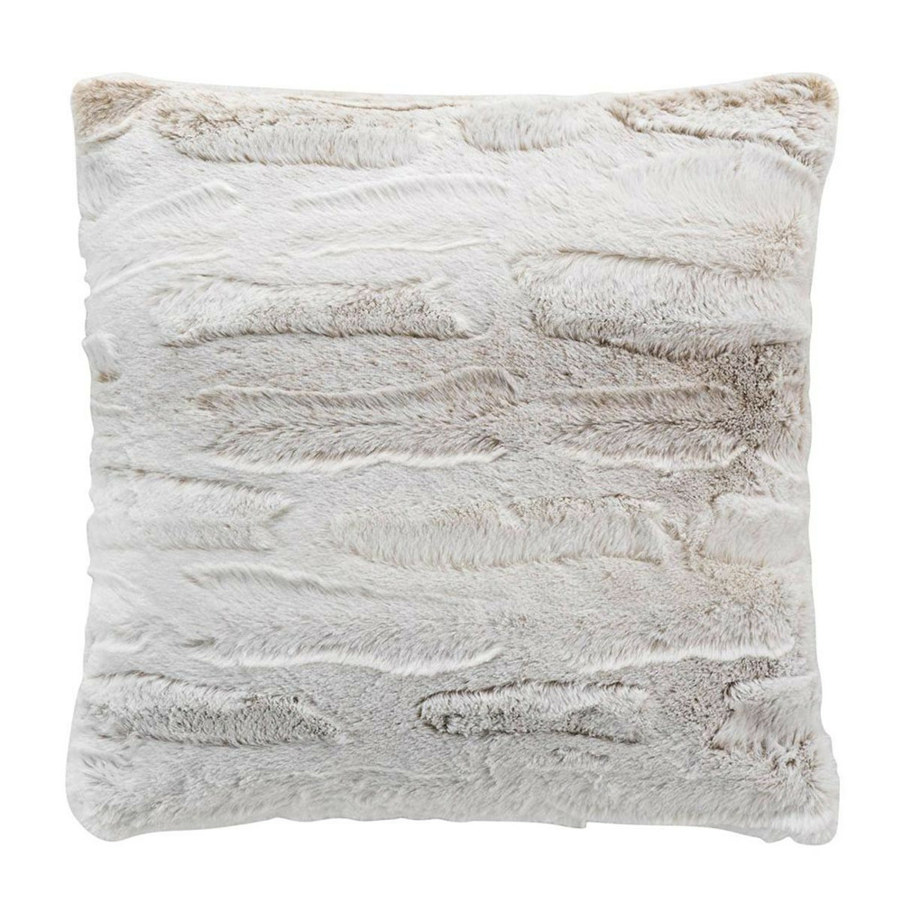 Coussin imitation fourrure 