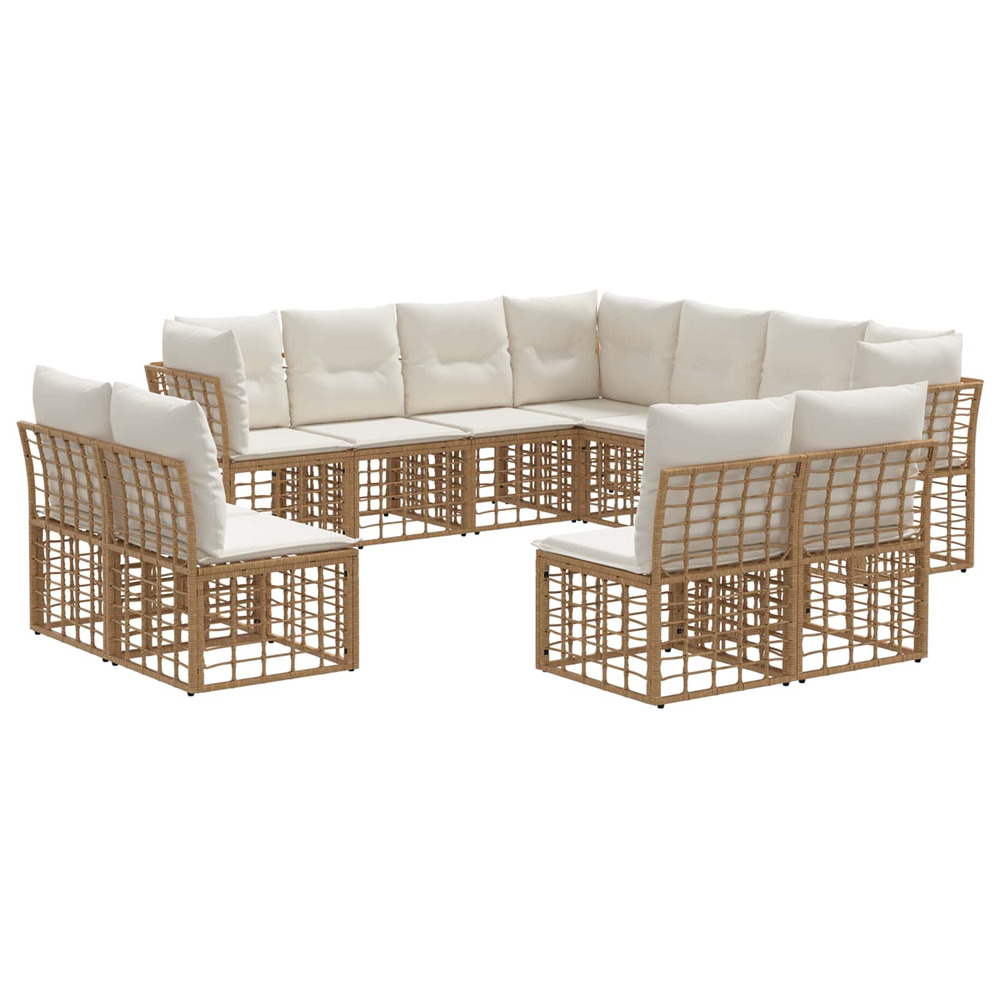 Ensemble de canapés d'extérieur naturel polyester
