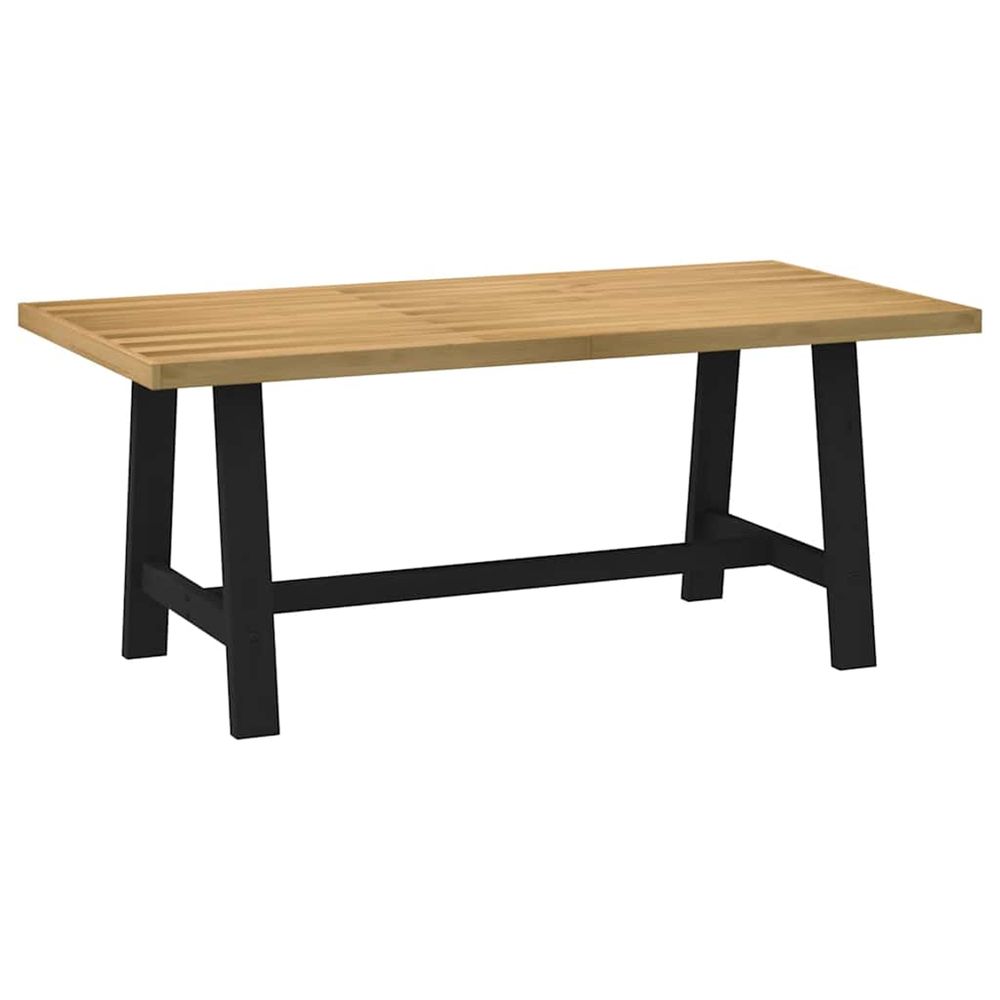 Table à manger noain pieds en forme de a 180x90x75cm massif pin