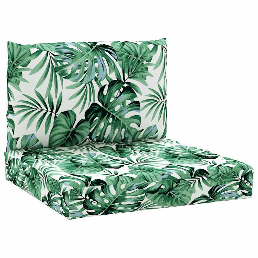 Coussins de palette lot de 2 motif de feuilles tissu