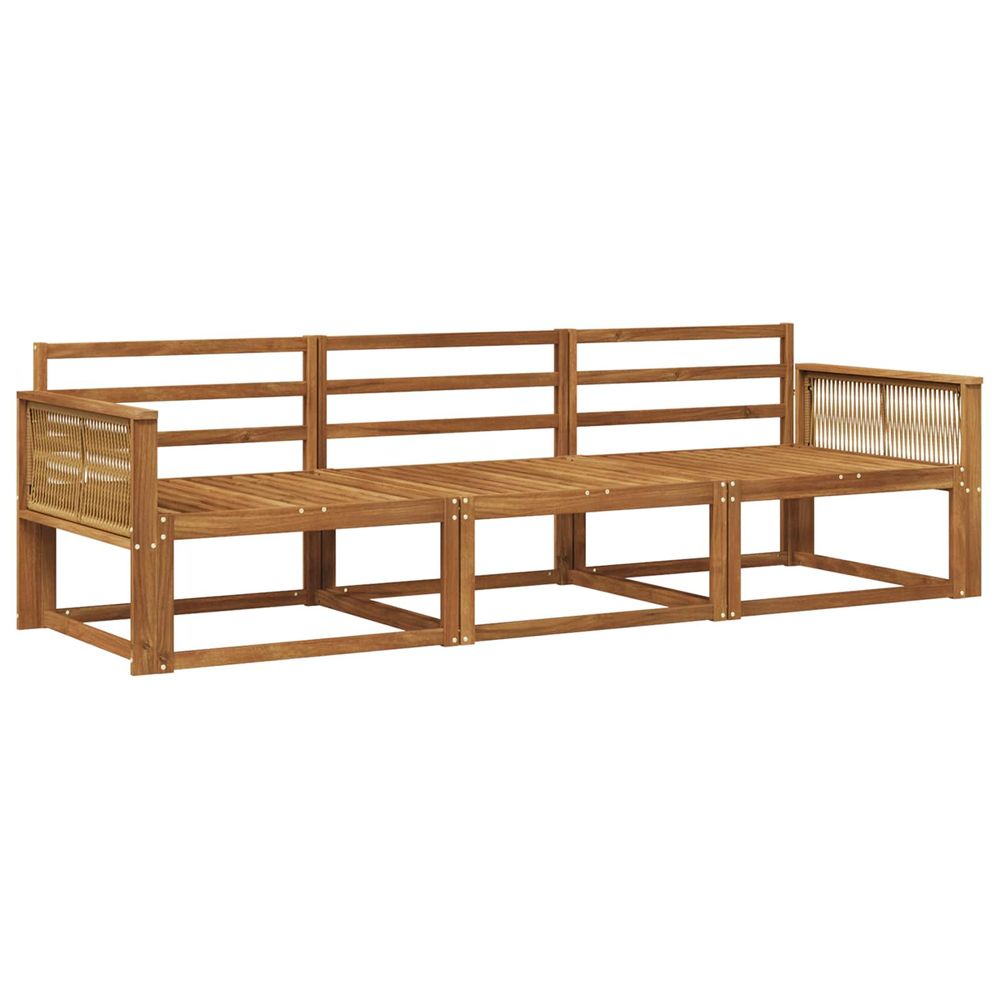Ensemble de canapés d'extérieur 3 pc naturel