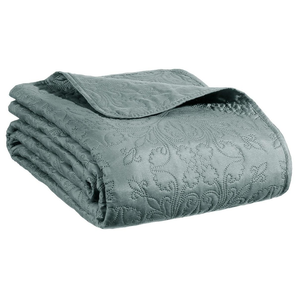 Dessus de lit arabesque bleu minéral 260x240cm