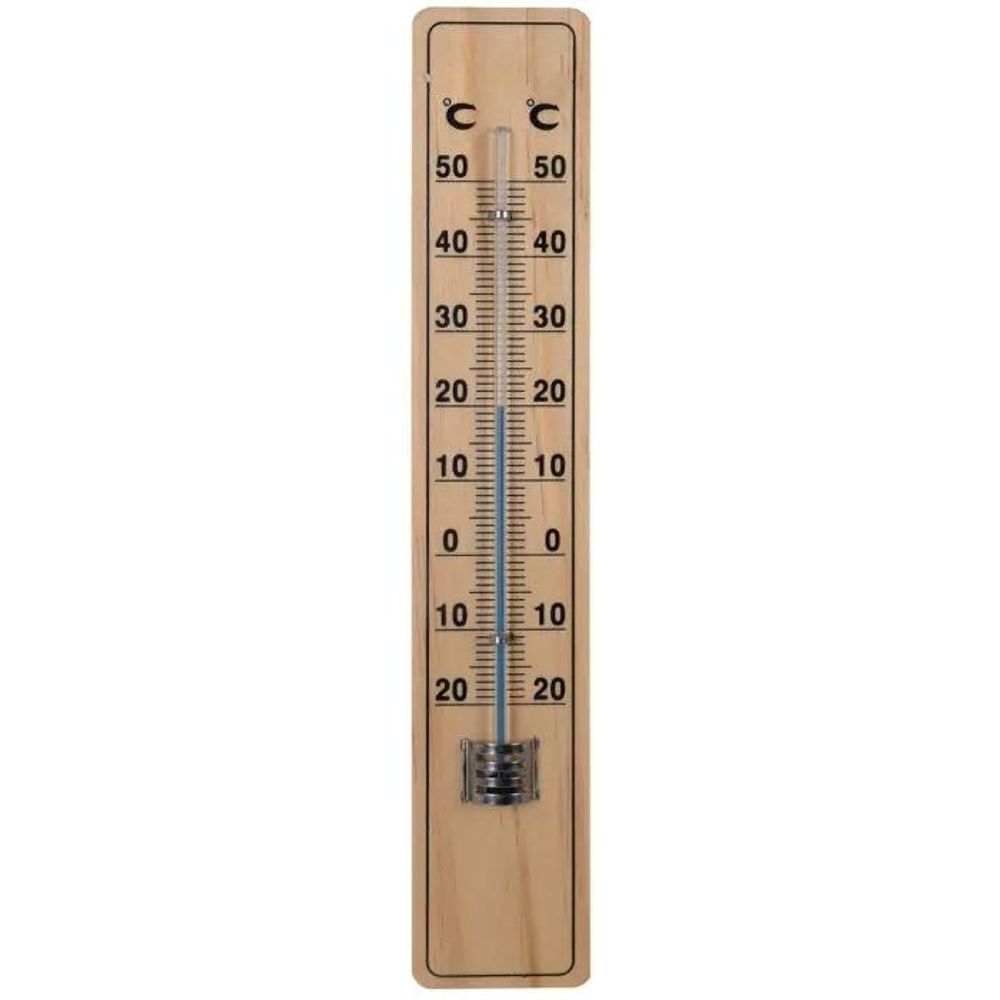 Thermomètre d'extérieur en hêtre - 20 cm