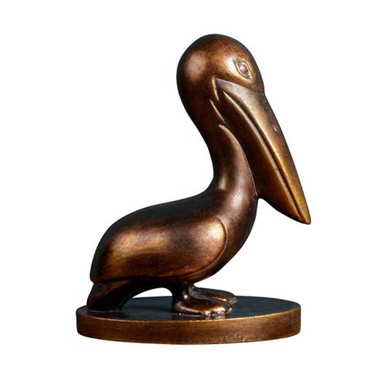 Statuette pélican résine 21x11x16cm