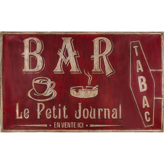 Grande plaque vintage en fer 122,5 x 74 cm bar tabac