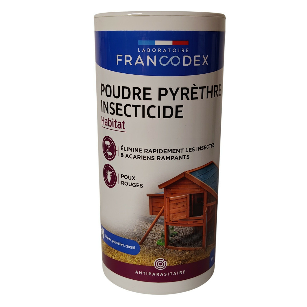 Poudre insecticide pyrèthre habitat 500g basse-cour