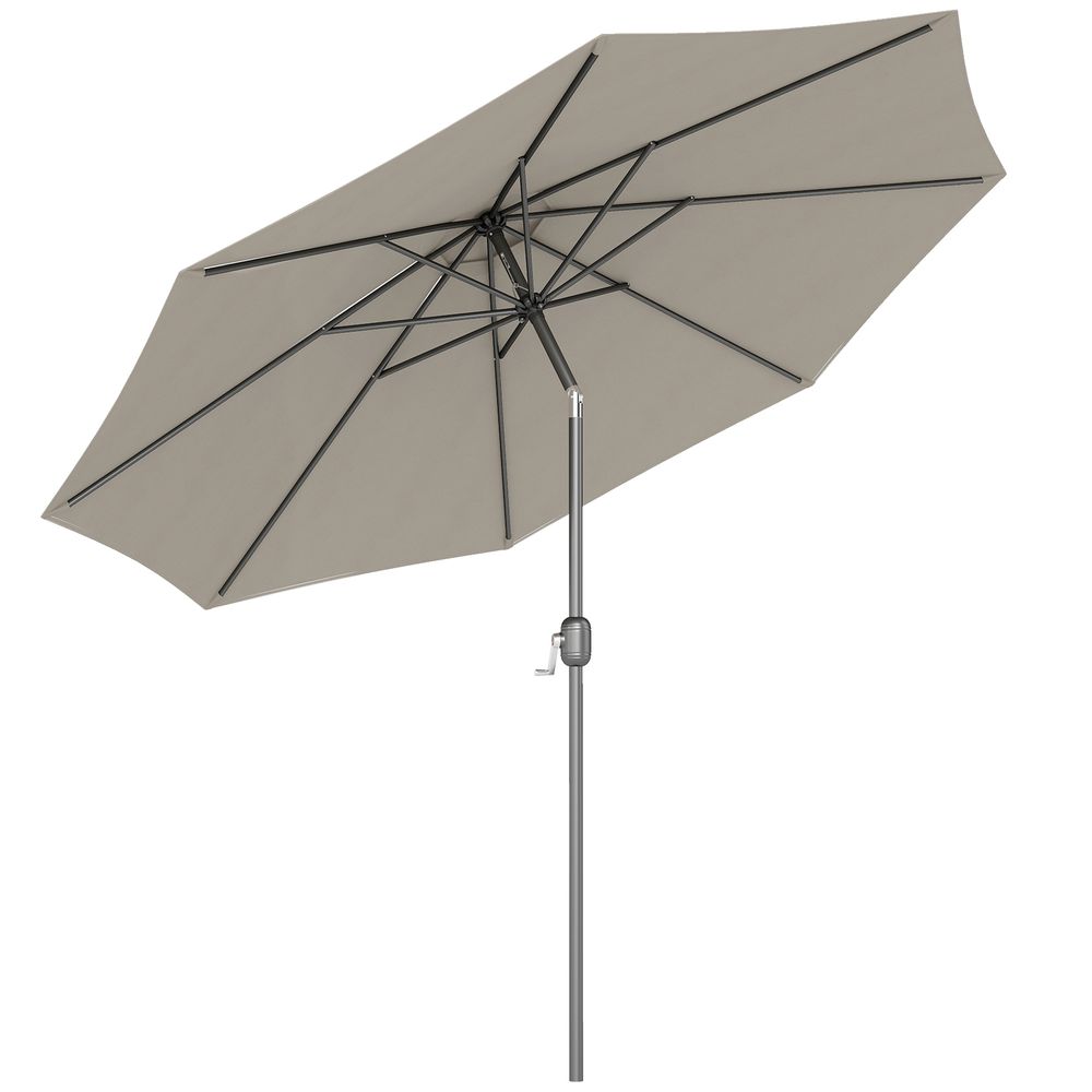 Parasol droit ø3 m – inclinable – ouverture à manivelle
