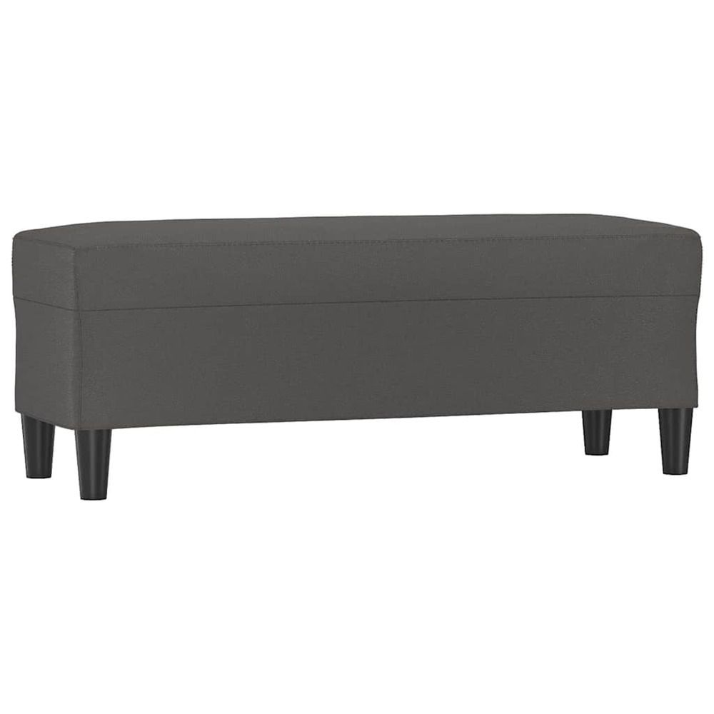 Banc gris 100x35x41 cm similicuir